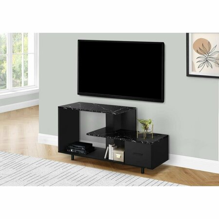 DAPHNES DINNETTE 48 in. 1 Drawer & TV Stand Black DA3076415